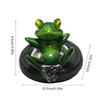 Miniature Frogs Statue With Tire Design Cartoon Floating Garden Pond Decors Resins Craft Ornament For Outdoor Indoor Use
