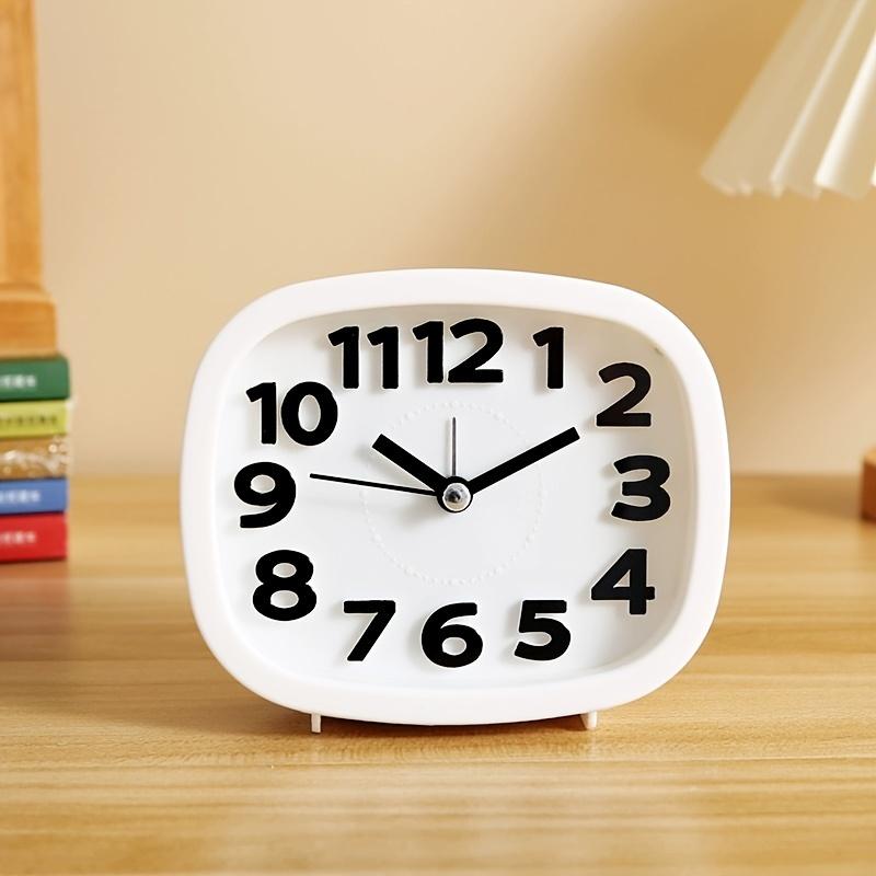 

Мини-будильники без звука на батарейках, прикроватные тумбочки, домашний декор, детские подарки, портативные белый