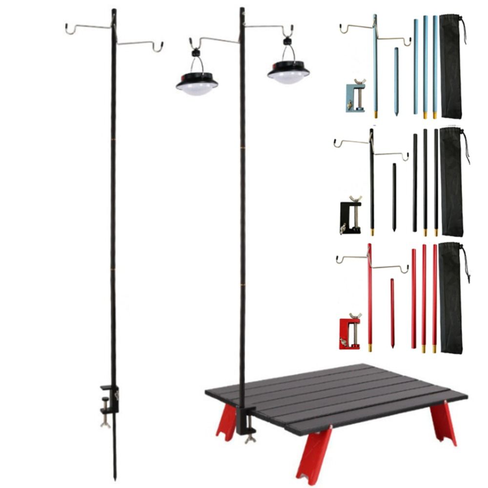 Detachable Camping Lantern Stand Aluminum Alloy Lantern Hangers New Tent Lamp Stand Fishing