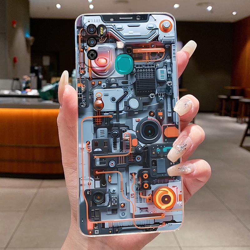 Pour Infinix Hot 9 Play Coque Arrière X680 X680B X680C Esthétique Mignon Cool Garçons Filles Coque de Téléphone Silicone Souple Coque Transparente