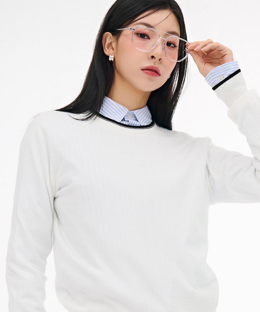 CHASECULT Women'S Crew Neck Sweater - Ivory