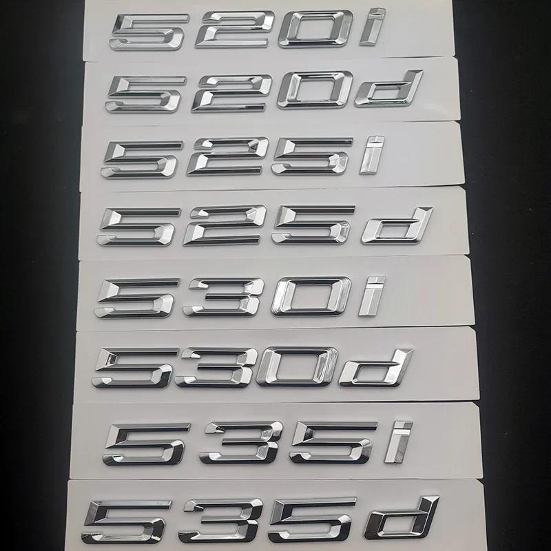 3D ABS Car Letters Trunk Emblem Badge Logo Sticker For BMW E60 530d 530i 520d F10 520i E39 535d 535i 540i 525d F11 Accessories GP6