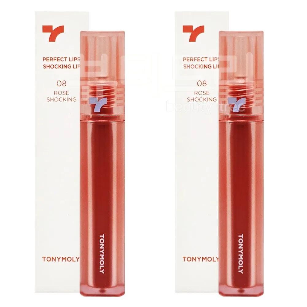 Tony Moly Perfect Lips Shocking Lip 08 Rose Shocking x 2