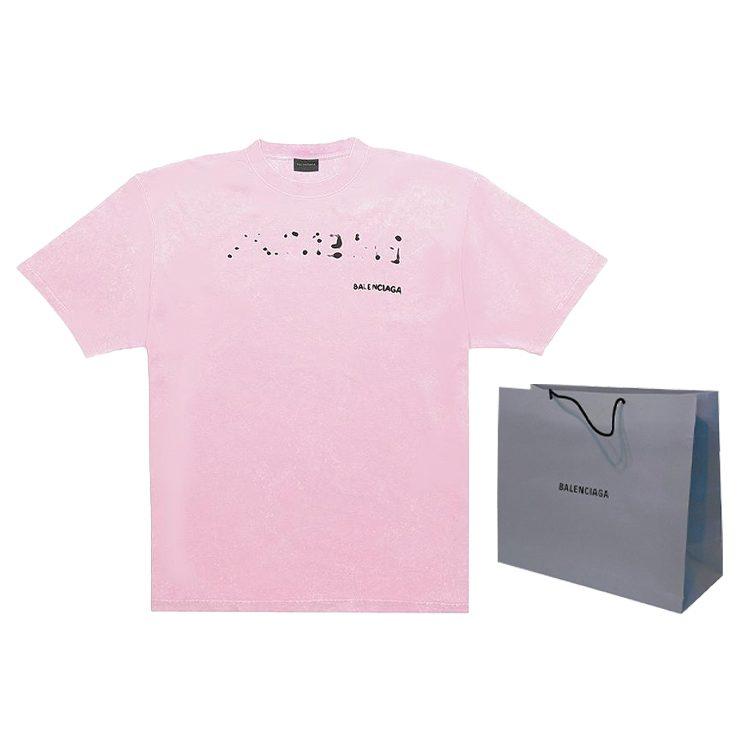 Balenciaga SS23 T Shirt Women's Pink Regular Fit 641655TOVO53204