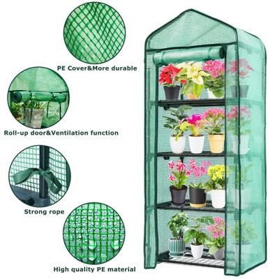 Portable PVC Greenhouse Cover Odorless Foldable Anti-Aging Greenhouse Cover for Small Flower House Nursery Room