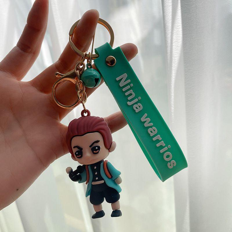 Japan Anime Demon Slayer Keychain With Figure Pendant Key Ring Party Gifts