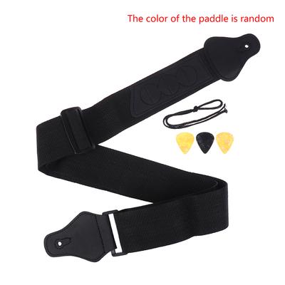 Sangle de Guitare Électrique Réglable Avec 3 Porte-Plectres Extrémités en Cuir PU Accessoires Ceinture Sangle Guitare Acoustique Basse