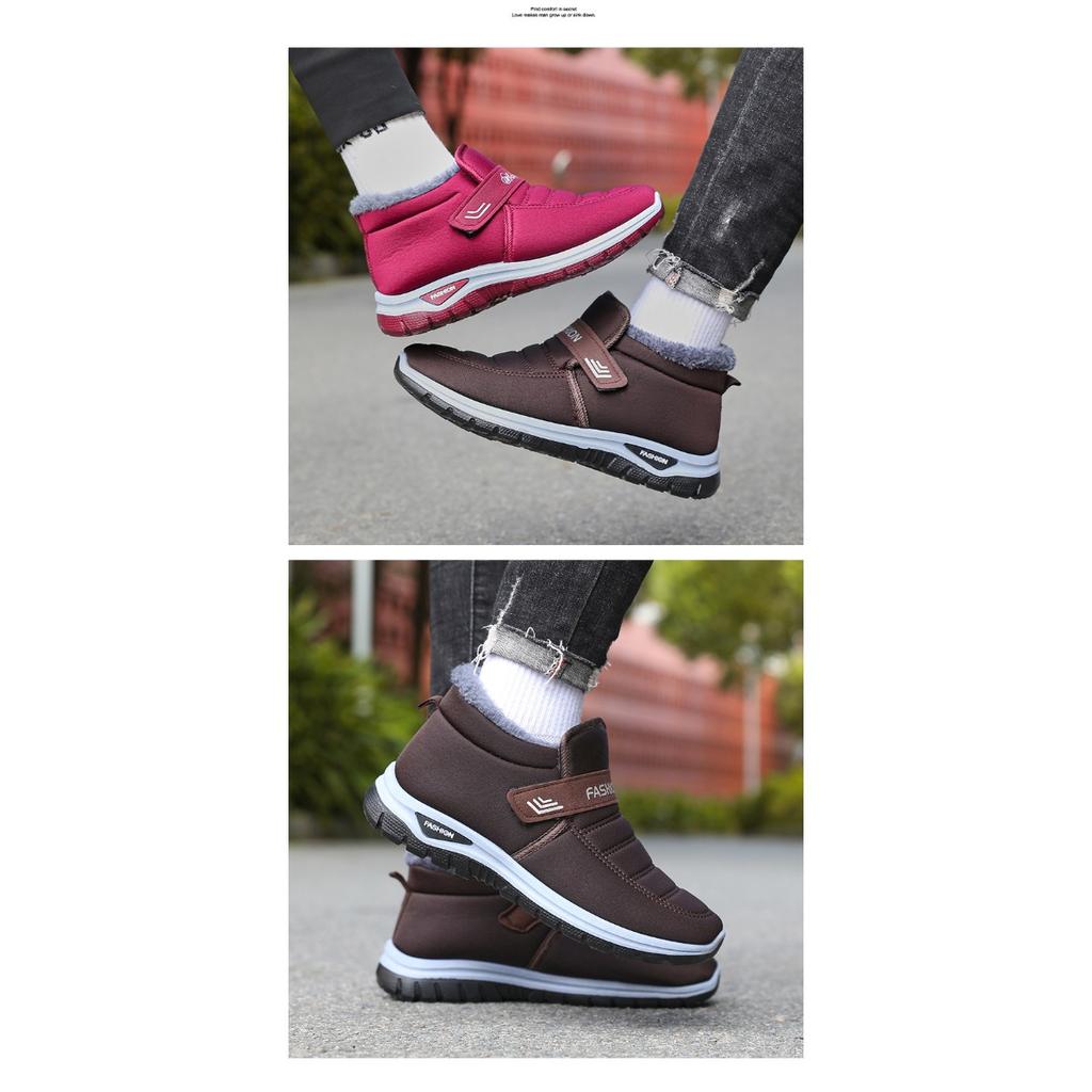 Cotton Shoes Women's Winter Snow Boots Velcro Women's Boots with Thick Fleece Short Boots for Warmth Outdoor Cotton Boots