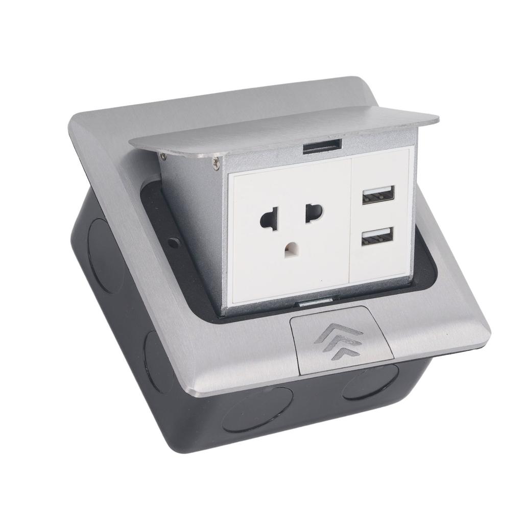 Recessed Floor Electrical Outlet Kit  and Dual USB Port Waterproof Electrical Outlet Cover Box