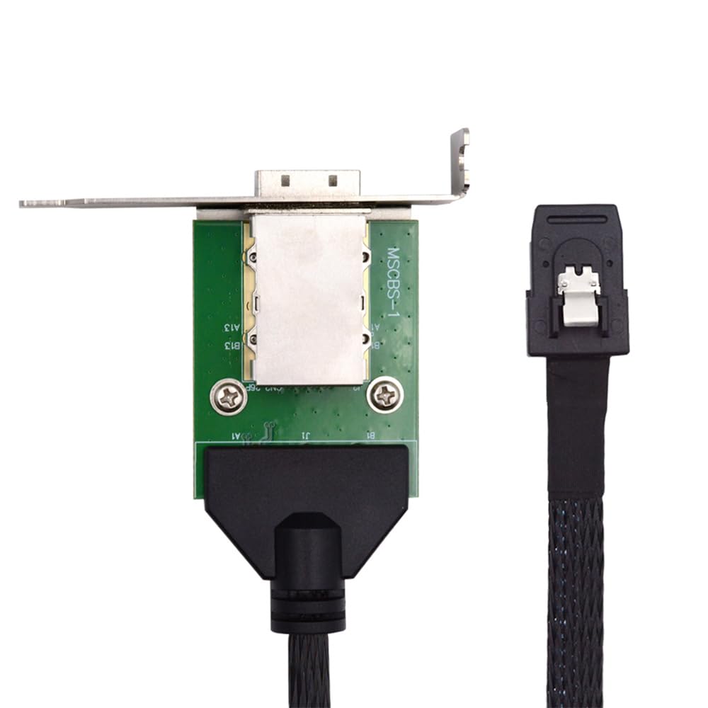 Xiwai Mini SAS Interní Samec na Externí Samice Prodloužení 50cm PCBA s Držákem SFF-8087 36-Pin SFF-8088 Kabel, Nízkoprofilový