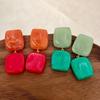 1 Pair Trendy Square Shape Earrings Elegant Dainty Geometric Earrings Vintage Versatile Vintage Jewelry For Women