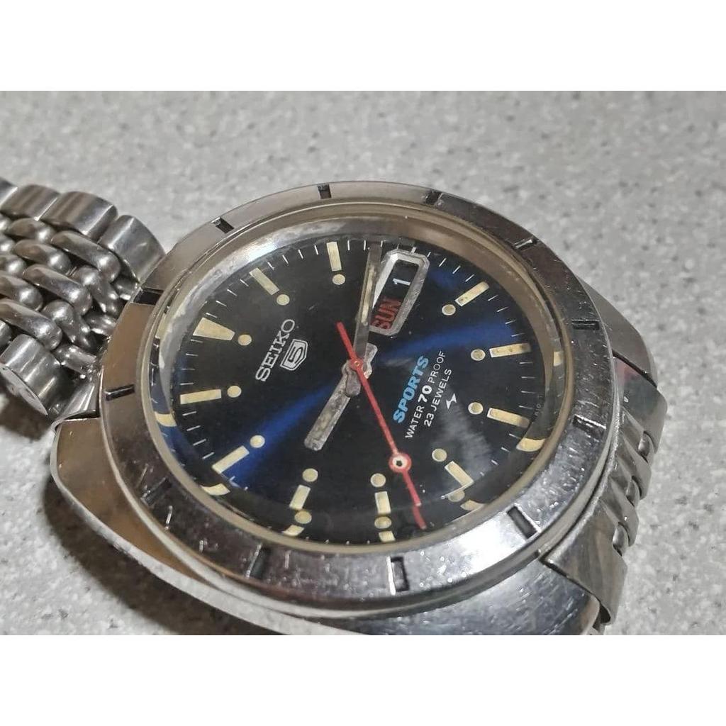 Used Seiko 5 Sports (5126-8100) Blue Dial *Maintenance recommended
