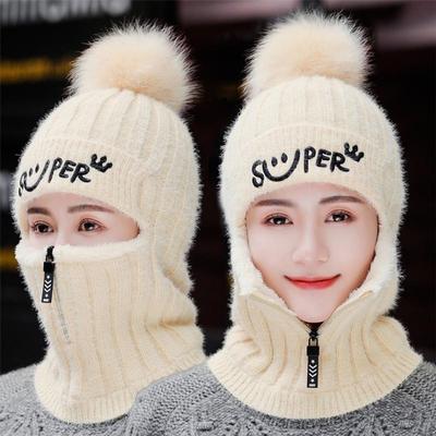 Winter Hats Women Knitted Hat Warm Fur Pom Pom Cap Women Girls Hats