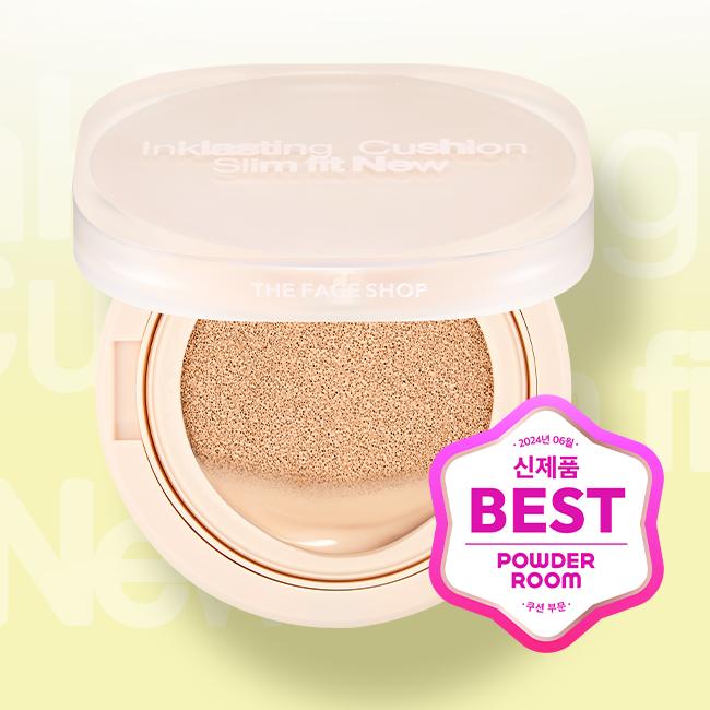 The Face Shop Ink Lasting Cushion Slim Fit New SPF35 PA++  Main 12g, Refill 12g  (9 Options)