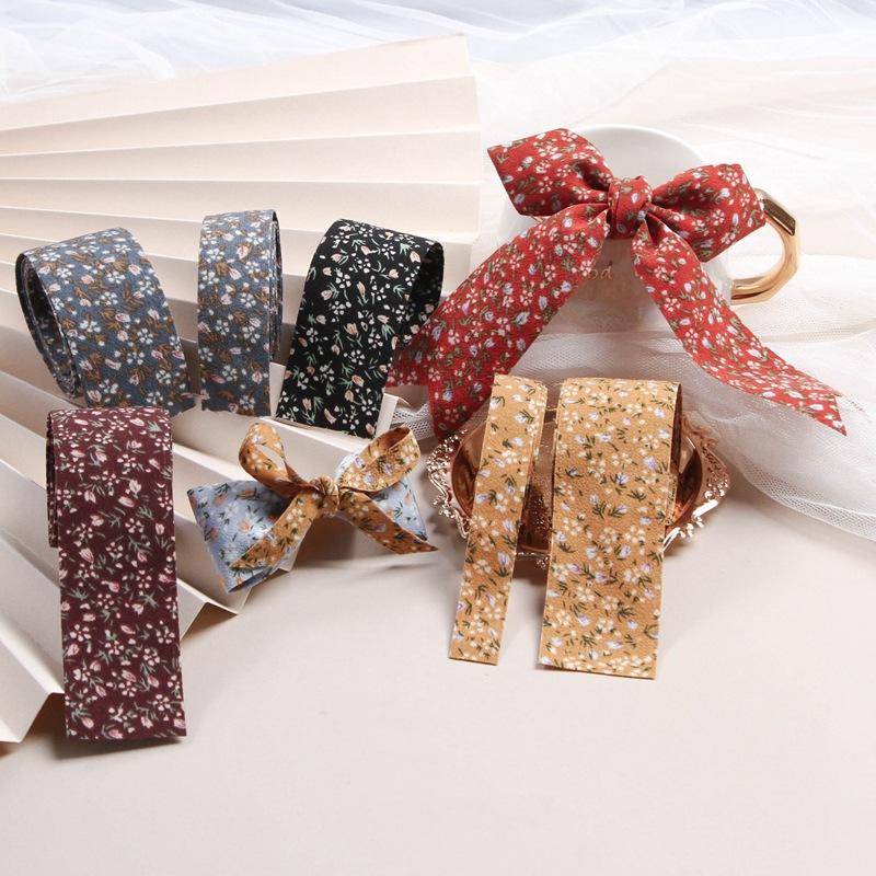 Floral Double Sided High Quality Ribbon butterfly Clip Hairpin Gift Wrap Strip Raw Accessories