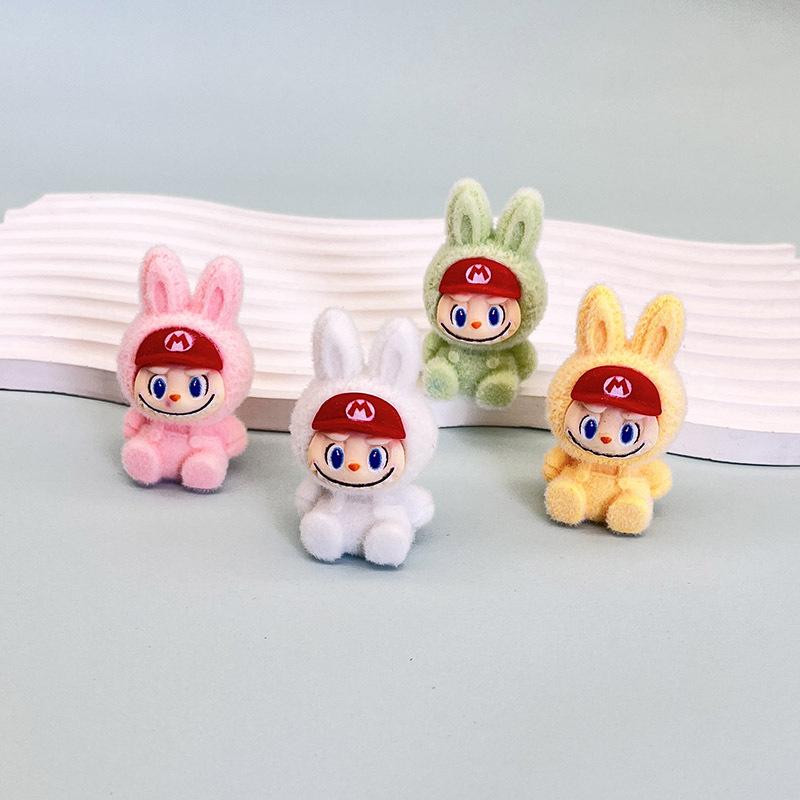 Flocking Doll Pendant Keychain DIY Decorative Ornament Jewelry Girlfriend Gift Bag Pendant