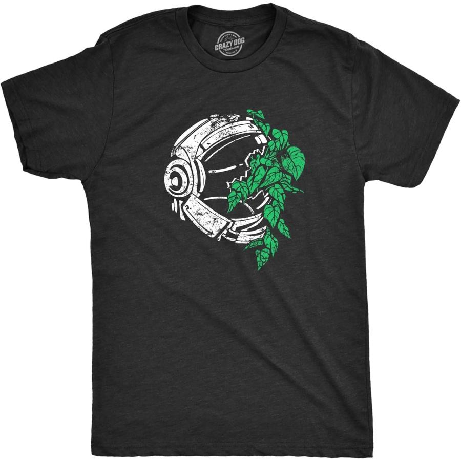 Mens Plant Astronaut T Shirt Funny Cool Space Explorer Nature Lover Tee for Guys XXXXXL разноцветный