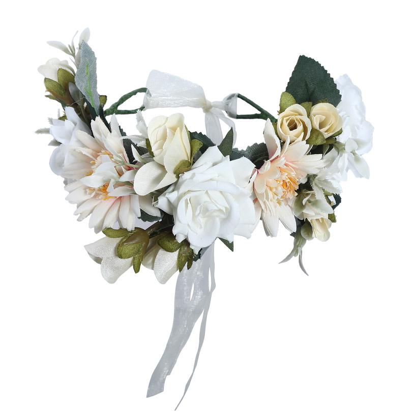 Buy Bridal Women Fashion Wedding Garland Wreath Flower Headband Floral