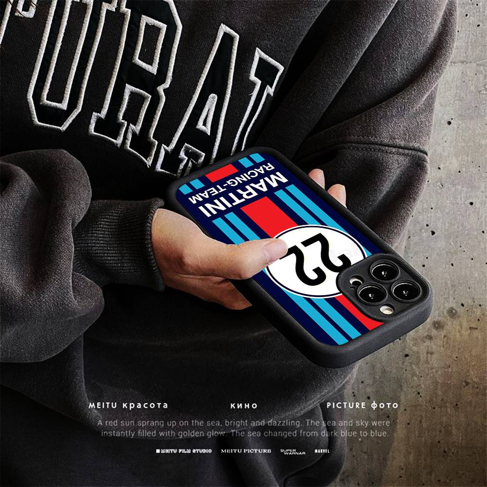 MartiniES Racing For IPhone 17 Pro Max 13 16 15 11 12 14 Plus Shockproof Soft Phone Cover