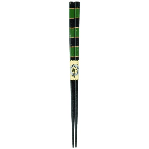Kawai Dishwasher-Safe Chopsticks, Octagonal, Matoi, Green, 23cm, 102665