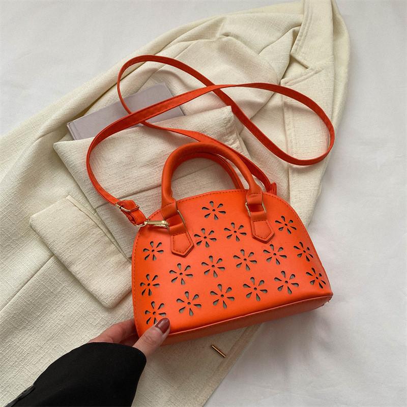 Stylish Shell Bag For Casual Commuting Chic Pu Handbag Available In Black Pink Orange Purple Green