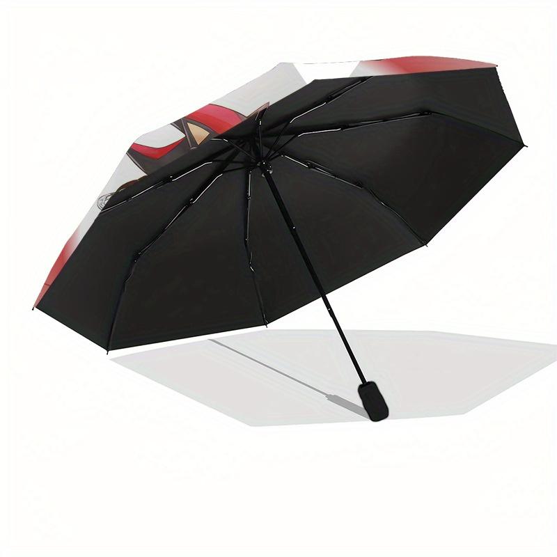 Sonic the Hedgehog Shadow Motorcycle T Shirt Officially Licensed Sonic Shirt Umbrella, Portable 3 Fold Compact Umbrella for Men & Women,S193