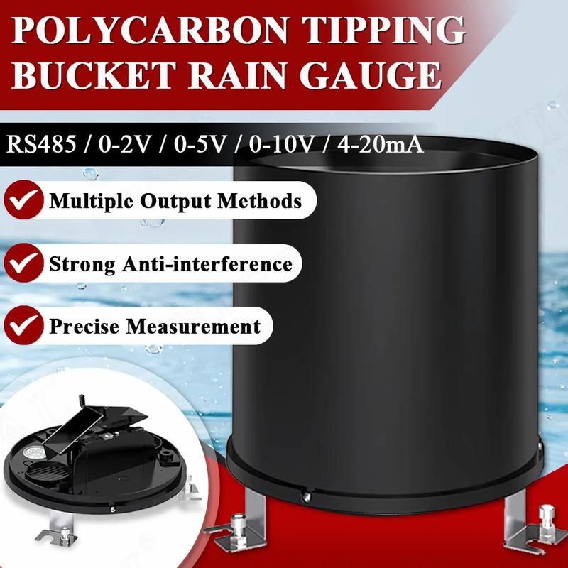 

Rainfall Amount Sensor Module ABS Rain Barrel Rain Gauge Rainwater Transmitter Automatic Monitor Pulse RS485 0-5V 0.1MM 0.2MM 0.2MM Pulse