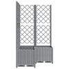 Planter with Trellis Light Grey 80 X 80 X 136 Cm PP