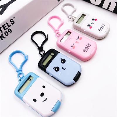 Mini Calculator Cute Cartoon Digital Calculator Emoticons Plastic with Key Ring Office Supplies