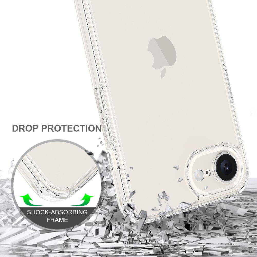 For iPhone 16e Case TPU+Acrylic Crystal Transparent Protective Phone Cover