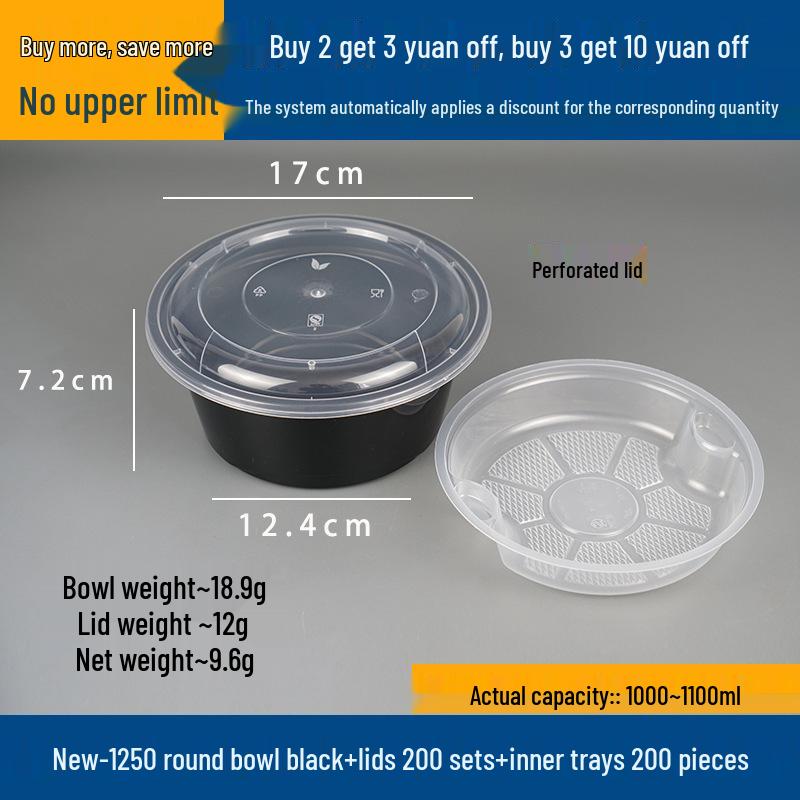 Doppelschichtige Takeaway-Box für Nudeln und Suppe - Nass-/Trocken-Trennung