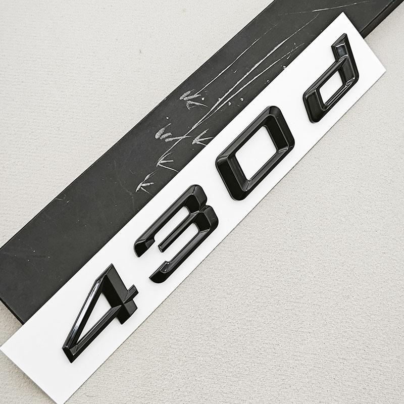 3D ABS Auto Buchstaben Logo 430i 430d Plakette Aufkleber Emblem Abziehbilder Für BMW 4er Serie 430i 430d G22 G26 G23 Heckkennzeichnung Zubehör