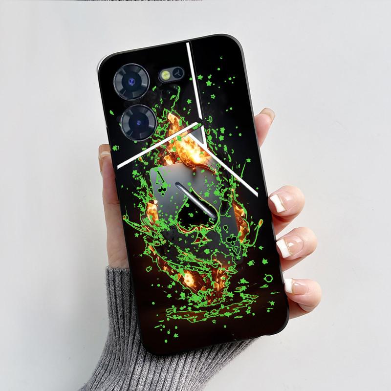 For Tecno Pova 5 Pro Case Cover Shockproof Black Wukong Phone Cases For Tecno Pova 5 Silicone Back Cover Pova5 Pro Bumper Fundas