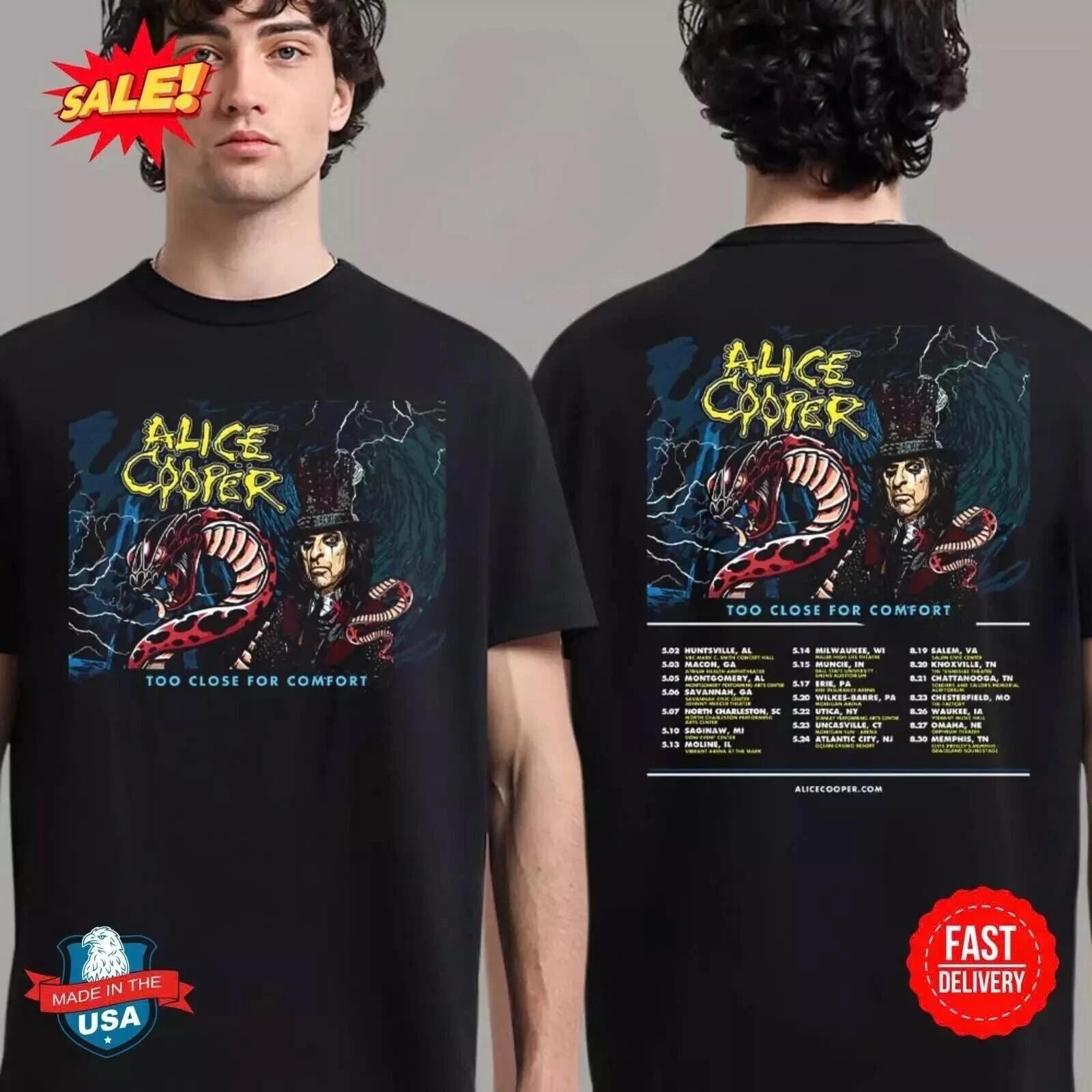 Alice Cooper 2026 T-Shirt Too Close For Comfort Tour 2026 T-Shirt XXL