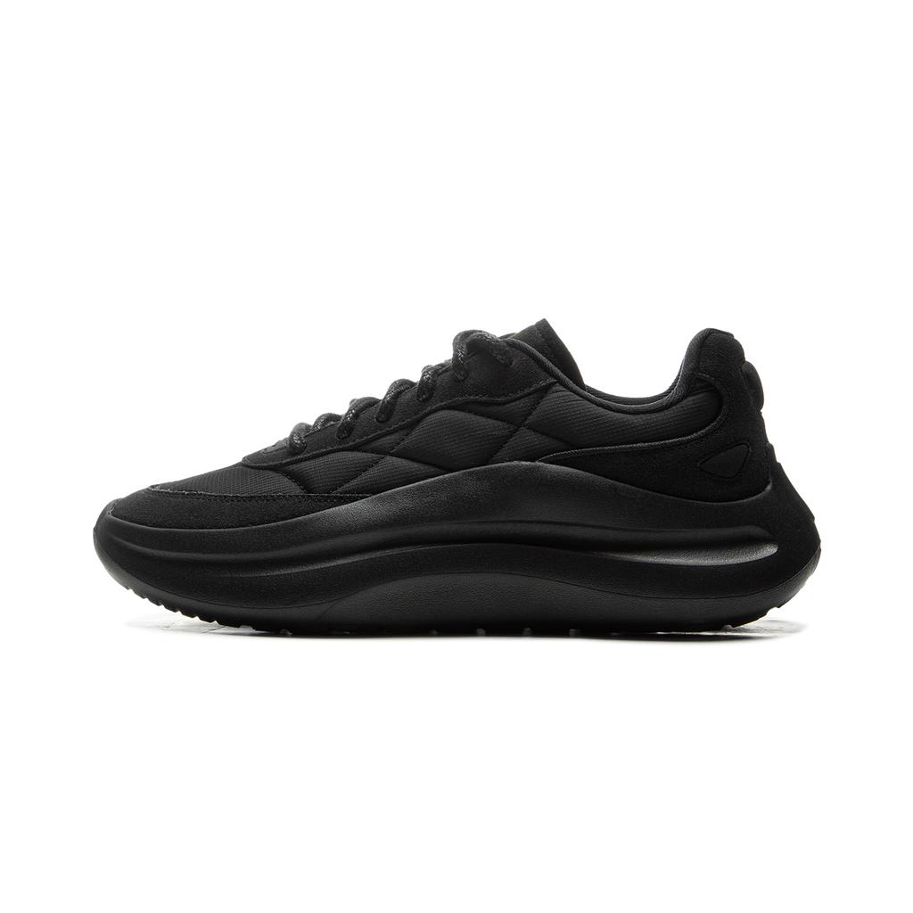 New LiNing Cloud Wave Lace Cushioned Anti Slip And Wear Resistant Lightweight Low Top Casual Shoes Men's Black AGLU299-2