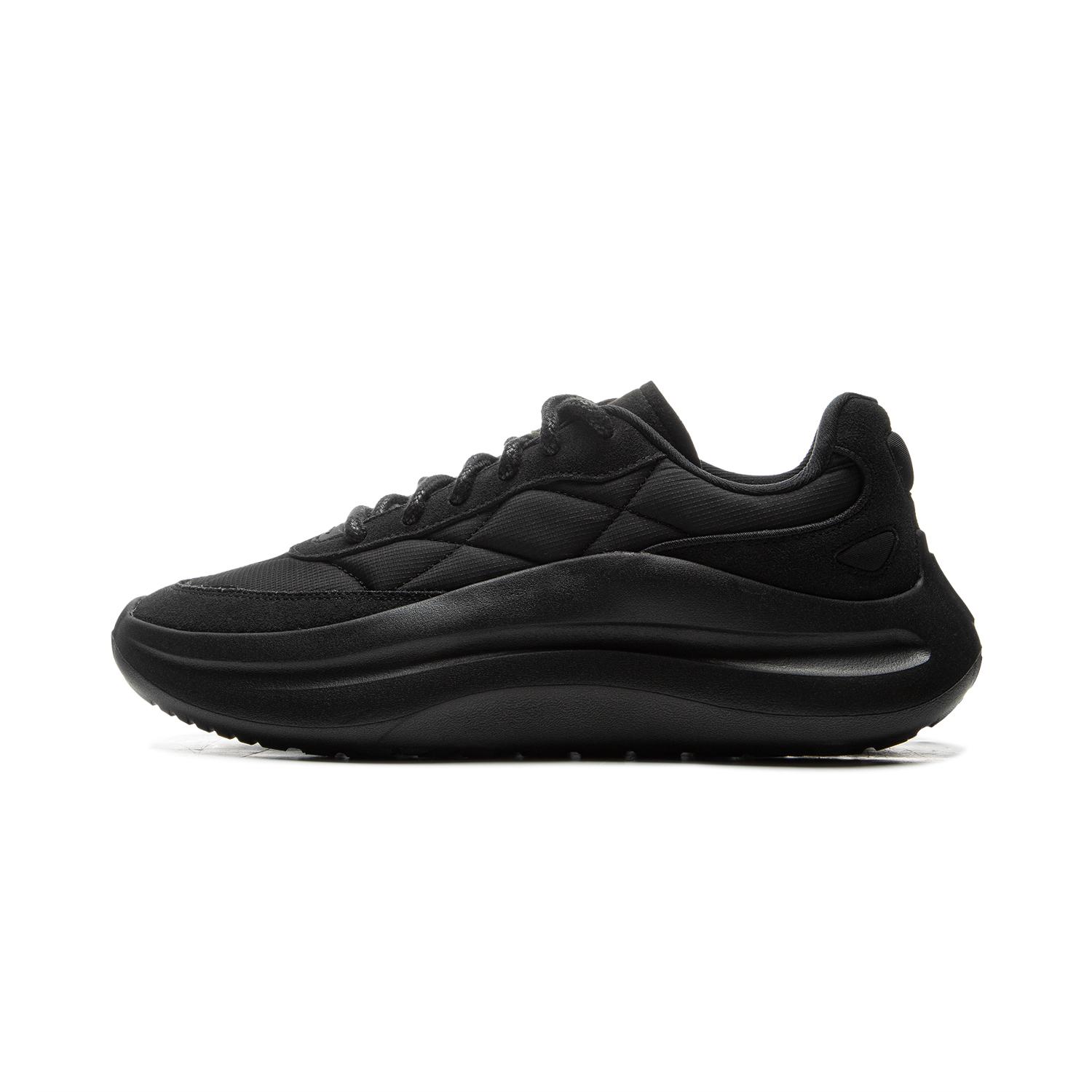 

New LiNing Cloud Wave Lace Cushioned Anti Slip And Wear Resistant Lightweight Low Top Casual Shoes Men s Black AGLU299-2 39