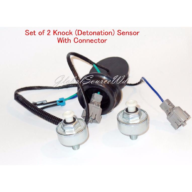 Set 2 Pcs Knock Sensor With Connector Fits: Buick Cadillac Chevrolet GMC Isuzu