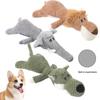 Durable Interactive Dog Sounding Plush Toy - Lion, Elephant, Wolf