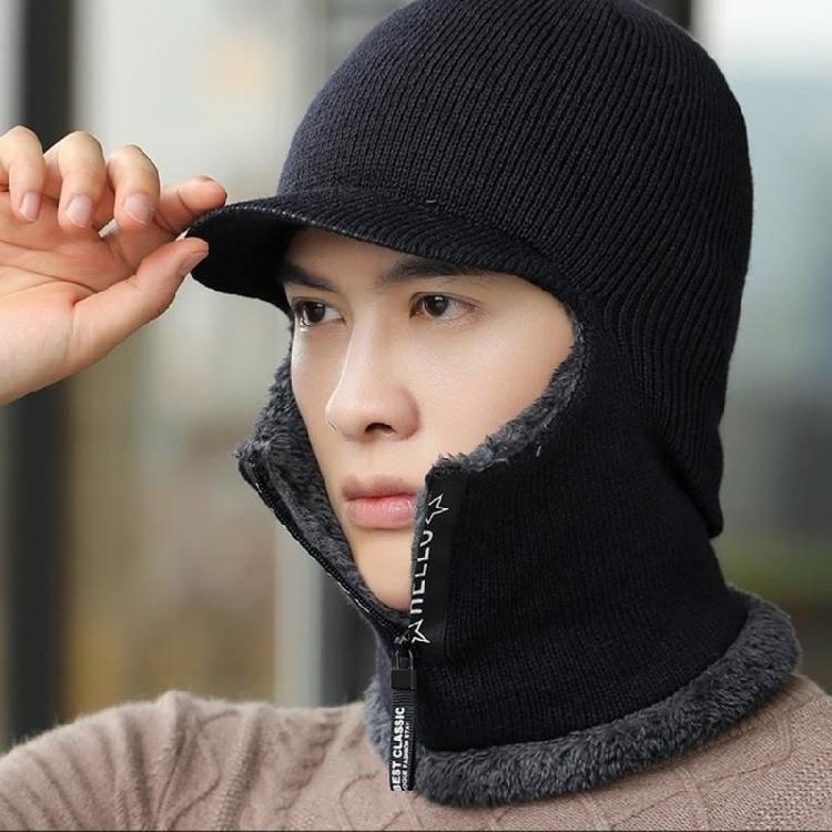 Unisex Warm Hat Neck Gaiter Warm Trapper Hat for Skiing Skateboarding Thick Windproof Ushanka Hat for Cold Weather