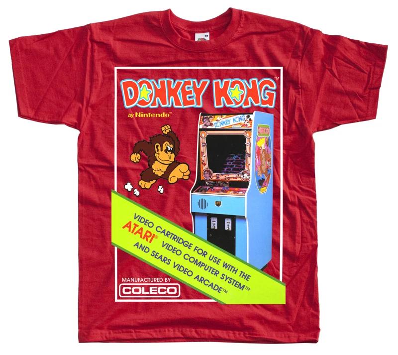 DONKEY KONG ATARI POSTER game T SHIRT RED ALL SIZES S-5XL S