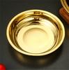 Thickened Stainless Steel Plates for Food Basin Tray Golden Round Kitchen Vegetable Dinner Sushi Plate Dishes and Plates Sets
