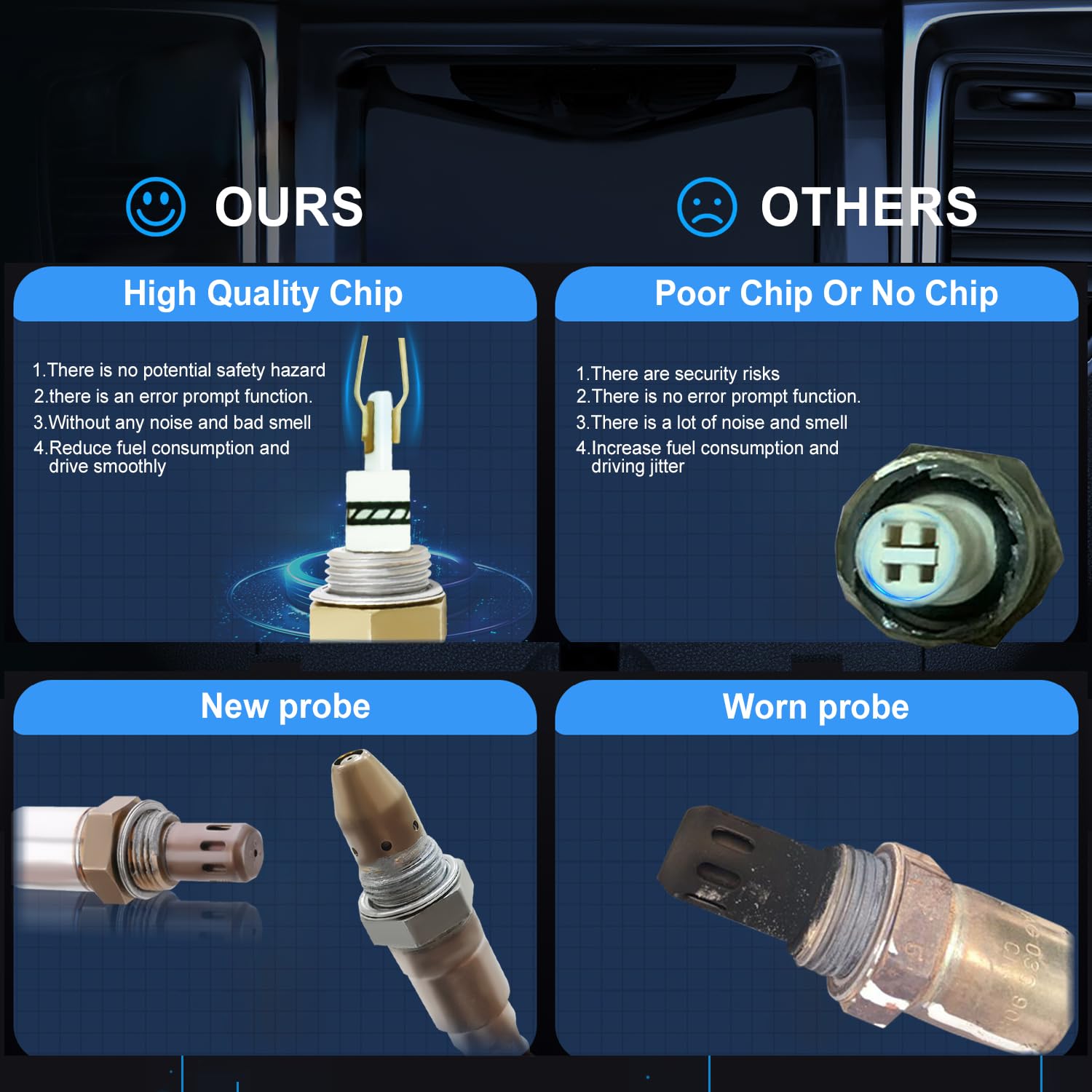 234-9133 234-4905 Upstream Downstream Oxygen O2 Sensor 2Pc Compatible with Nissan Altima 2.5L-l4 2013 2014 2015 2016 2017, Replace 211500-7590