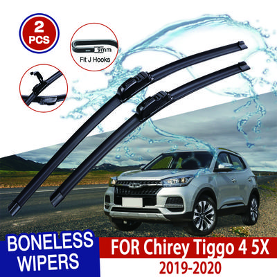 For Chery Chirey Tiggo 4 5X 2019-2020 Car Windshield Wiper U-type Soft Rubber Frameless Bracketless Car Wipers 22"+17"