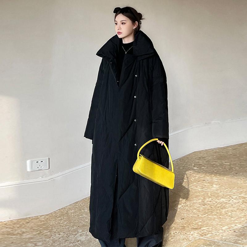 Winter Large Size Warm Long Puffer Jacket Women Oversized Loose Thickened Cotton Coat