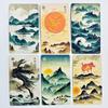I-Ching Oracle Deck 64 Cards Traditional Ink Art Style 10.3*6cm Chinese Divination Tool for Spiritual Guidance and Meditation