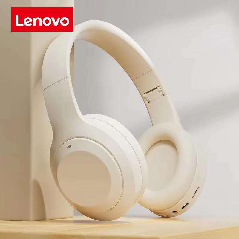 Lenovo Wireless Bluetooth Earphones Over-ear Foldable Computer Wireless Headphones Stereo Sound Gaming Headset Android and iOS