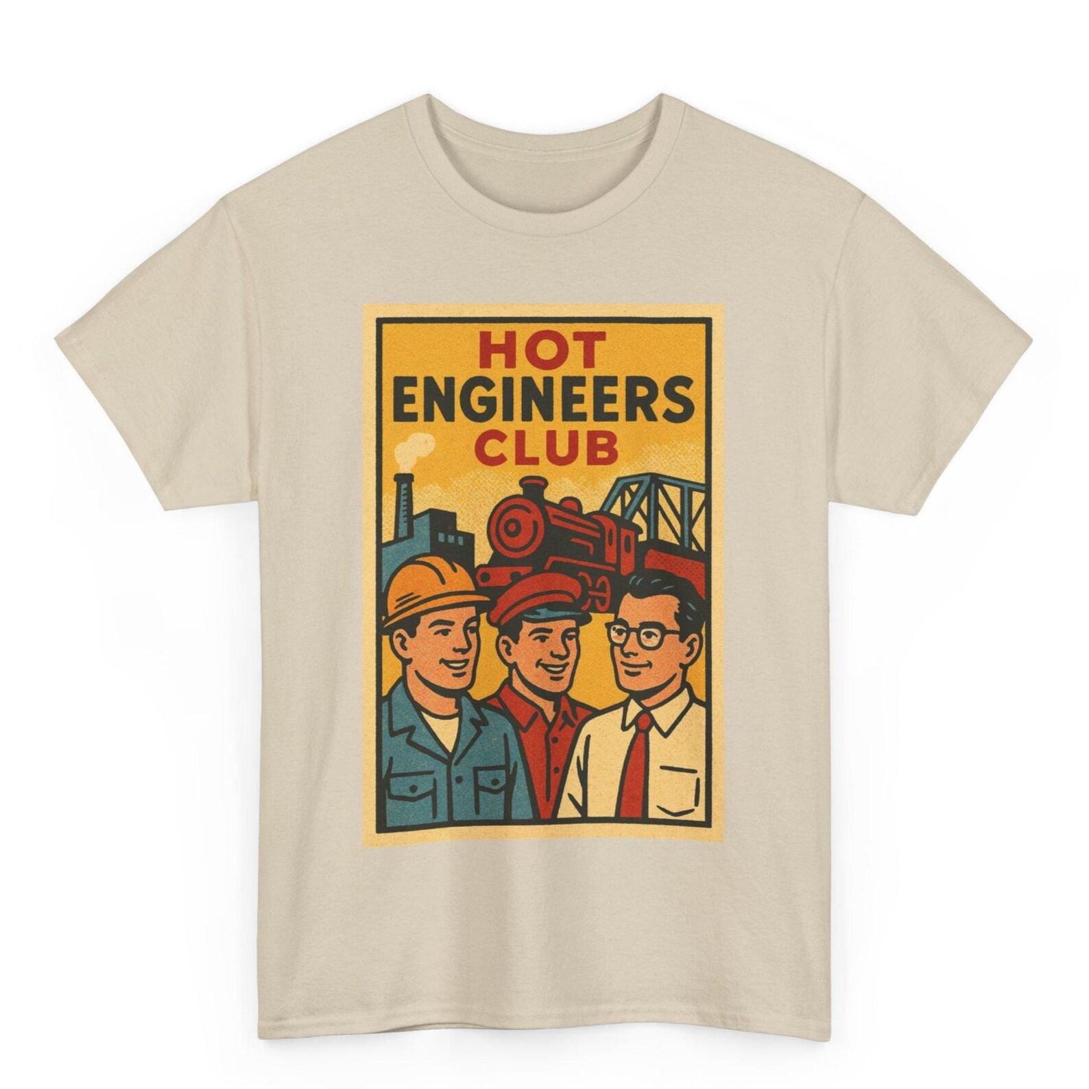 Hot Engineer Club REtro Comic T Shirt Unisex 4XL