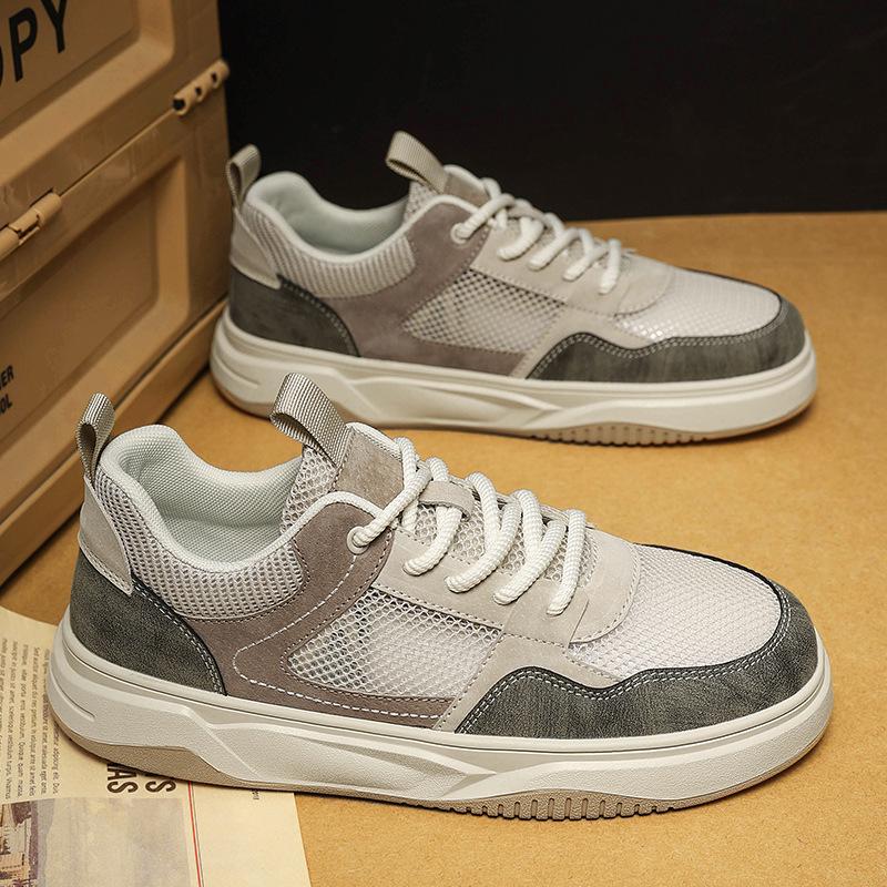 Men's Shoes Are Breathable and Non-smelly In Summer, Mesh Board Shoes, Small White Shoes, Youth Trend Versatile Low-top Sports and Leisure Shoes