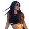 European and American Summer New Solid Round Neck Hollow Out Sexy Vest Top Hollow Out Sexy Vest Top