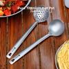 Long Handle Outdoor Soup Ladle Skimmer Kits Titanium Lightweight Food Strainer Anti Slip Heat-resistant